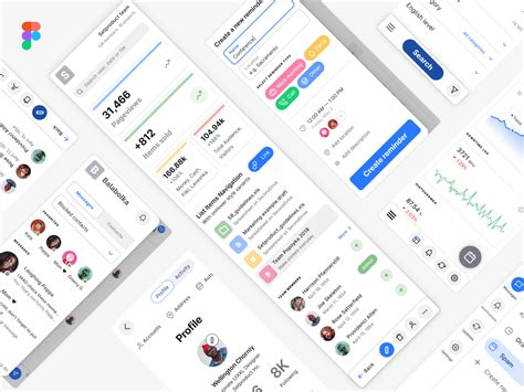 Figma Ui Kit 40 Mobile Templates For S8 Design System By Roman