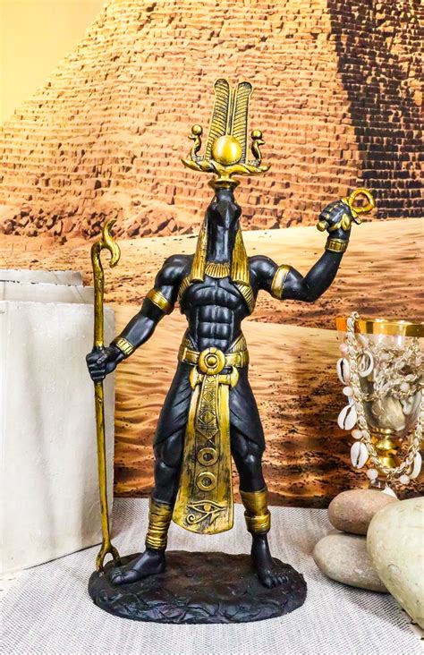 Ebros Egyptian God Ibis Headed Thoth Holding Wasand Ankh Patron Of