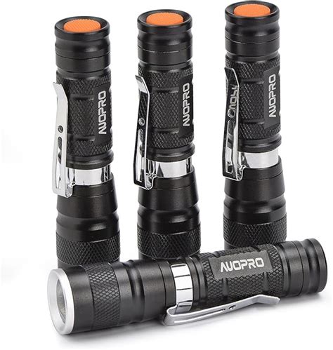 Auopro Small Cree Led Torches For Kids 4 Pack Mini Pocket Hand Torch
