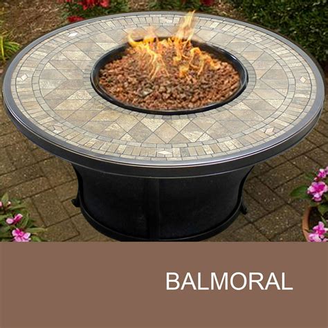 Agio Balmoral 48 Inch Round Porcelain Top Gas Fire Pit Table