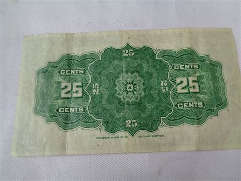 25 Cent 1923 Dominion Of Canada Bill Big Valley Auction