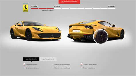 With 500 units this v12 engine car is a must have car for every car enthusiast. Ferrari 812 Superfast Configurator - 1856505