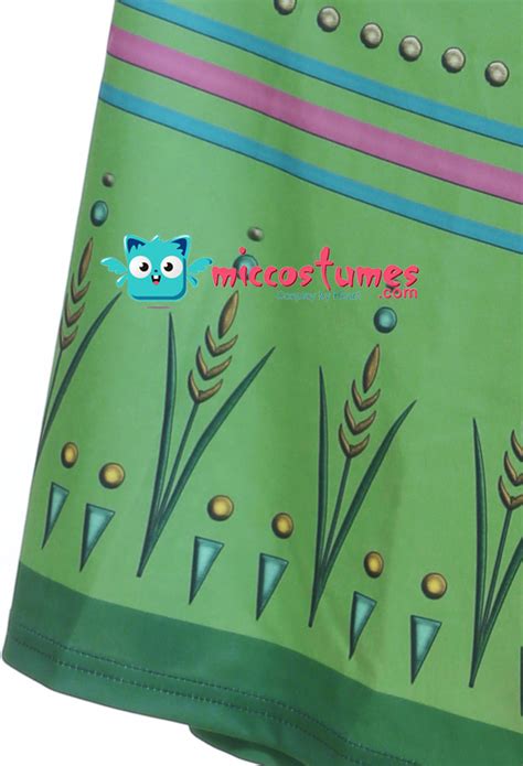 Princess Anna Cosplay Green Nightgown Long Bedroom Dress Dress For Sale