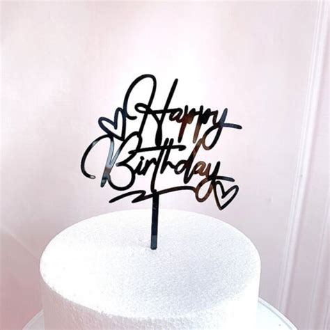Cake Topper Aufsatz Happy Birthday Geburtstag Deko Torten Kuchen Cake
