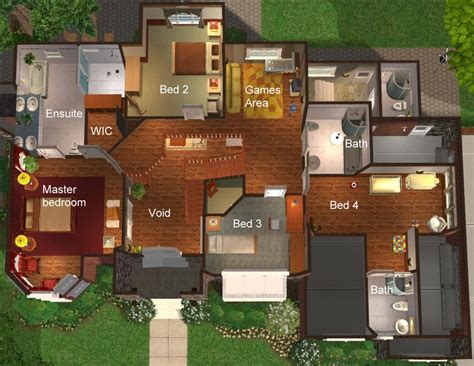 Mod The Sims 4 Bedroom New American Style Home