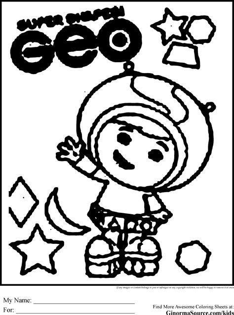 Milli, geo and bot refer to the child viewer as their umifriend, and encourage him or her to develop their mighty math powers! team Umizoomi Coloring Pages Geo | Coloring Pages | Pinterest