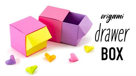 Origami Drawer Box Tutorial Diy Organiser Paper Kawaii Youtube
