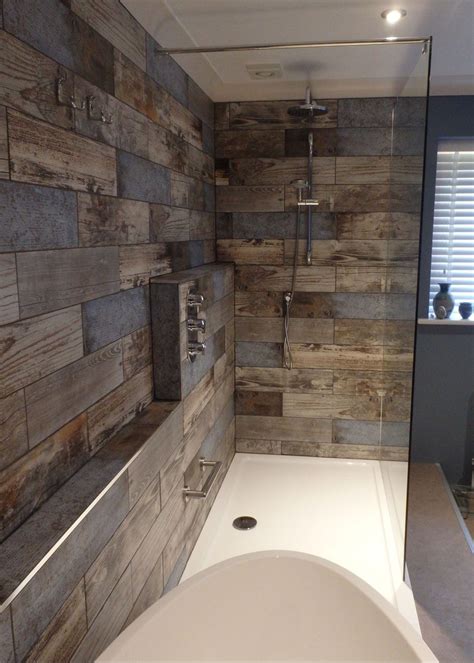 Bathroom tiles are an easy way to update your bathroom without completely renovating the whole room. Customer Style Focus: Rachel\'s Reclaimed Wood Bathroom ...