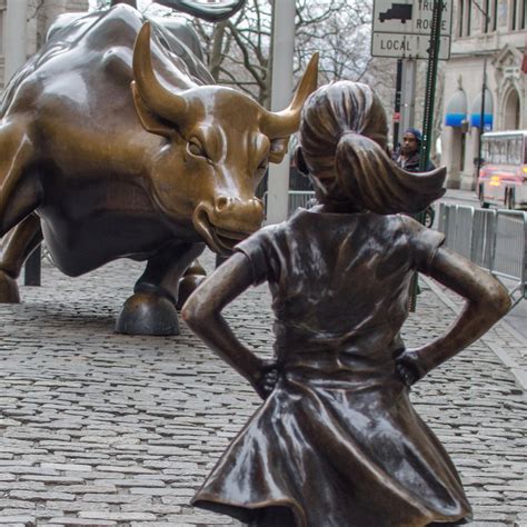 Charging Bull Fearless Girl 2 Etsy Fearless Girl Statue Charging Bull Fearless