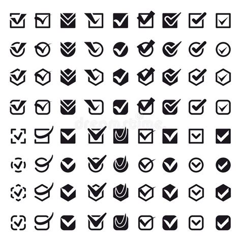 Check Vote Icons Vector Set Stock Vector Illustration Of Correct