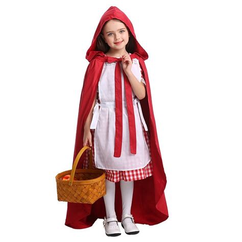 Deluxe Little Red Riding Hood Halloween Costume For Girls Cosplay Dres Inswear