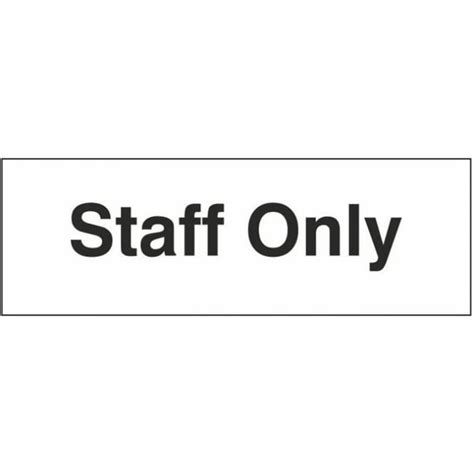 Staff Only Door Sign Safety Signs From Parrs Uk
