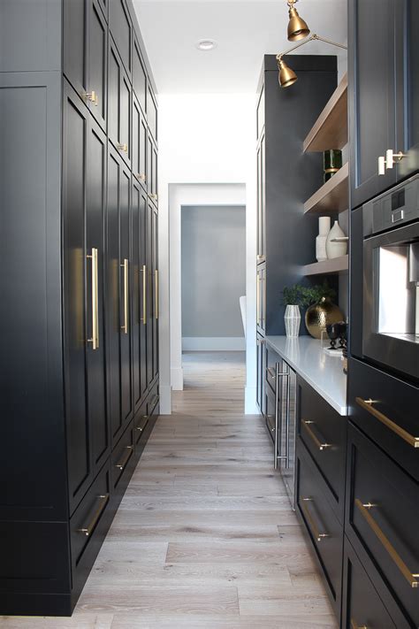 These shelves are ideal for storing a. The Forest Modern: Our Chic Black Butler's Pantry - The ...