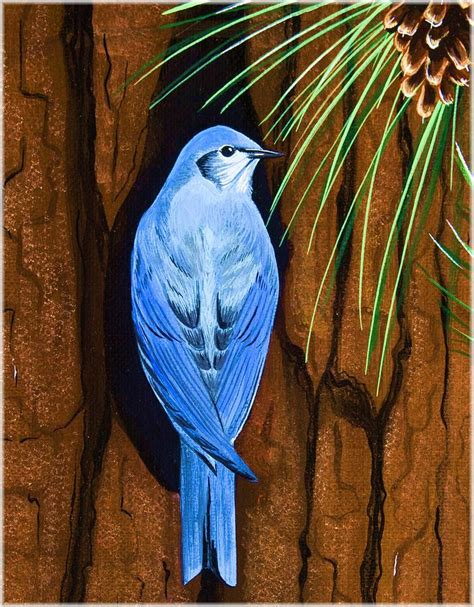 Mountain Bluebird Painting By Jennifer Lake Fine Art America