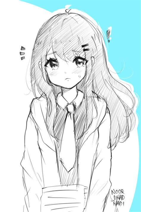 Drawssketchsketchinganimeanimesanimesketch Cute Sketches Anime