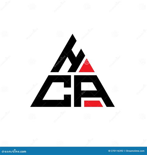 HCA Triangle Letter Logo Design With Triangle Shape. HCA Triangle Logo