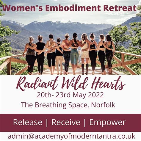 Womens Tantra Embodiment Retreat Breathing Space Norwich May 20 To