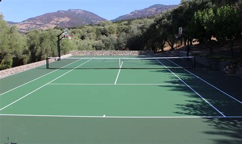 Custom Low Maintenance Tennis Court Construction And Resurfacing