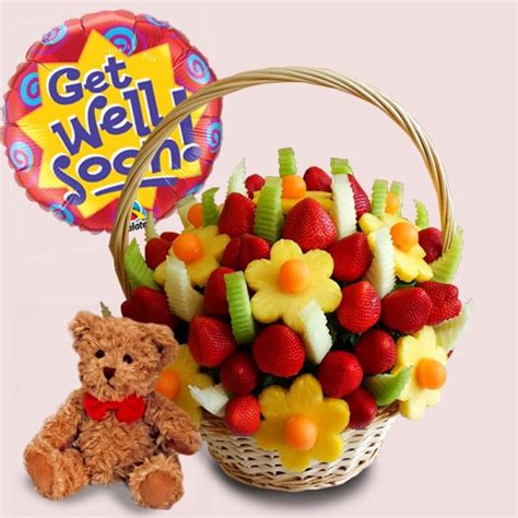 Get well gifts basket box , for women, men. Fruity Gift: Get Well Soon Fruit Basket Package Gift ...
