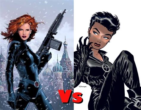Briars claws like a cat, crooked as a snake's hiss. Tuesday Showdown: Black Widow vs. Catwoman