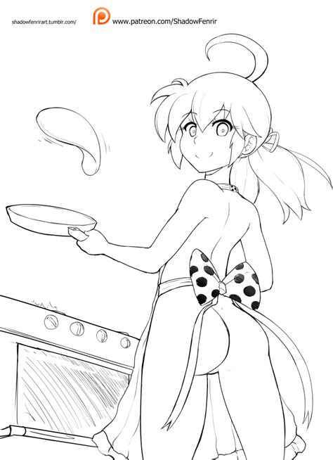 Patreon Sketch Miraculous Ladybug Nude Apron By