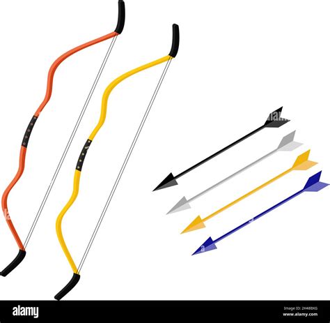 Archery Bows Illustration Vector On A White Background Stock Vector