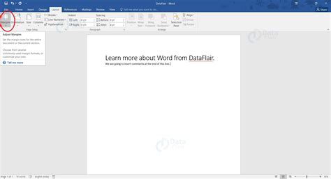 How To Set And Change Margins In Ms Word Dataflair