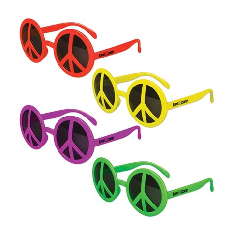 peace neon custom sunglasses assorted