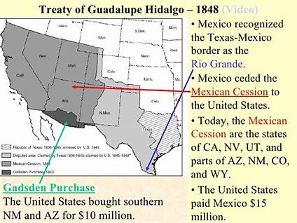 Image result for Treaty of Guadalupe Hidalgo.