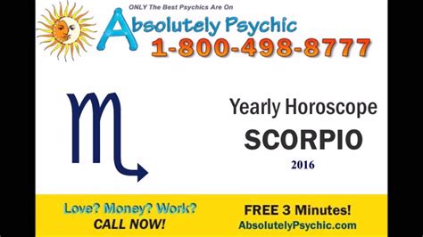 Scorpio 2016 Horoscope Youtube