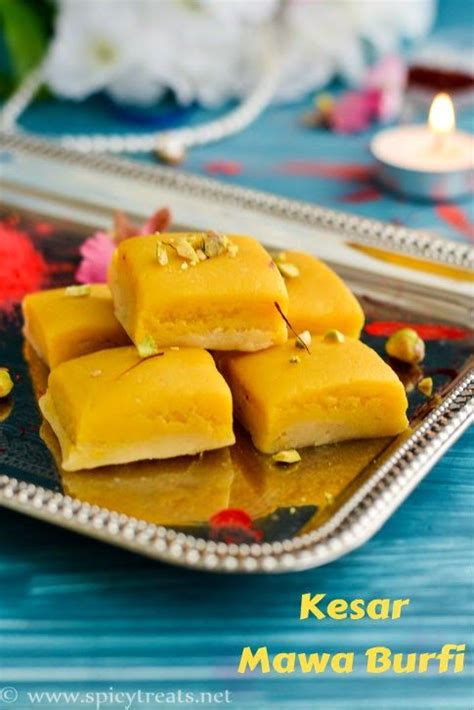 Kesar Mawa Burfi Indian Sweets Burfi Recipe Indian Sweet