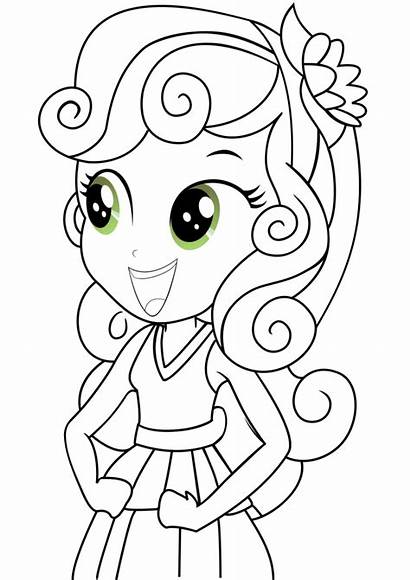 Coloring Pages Equestria Pony Printable Belle Sweetie