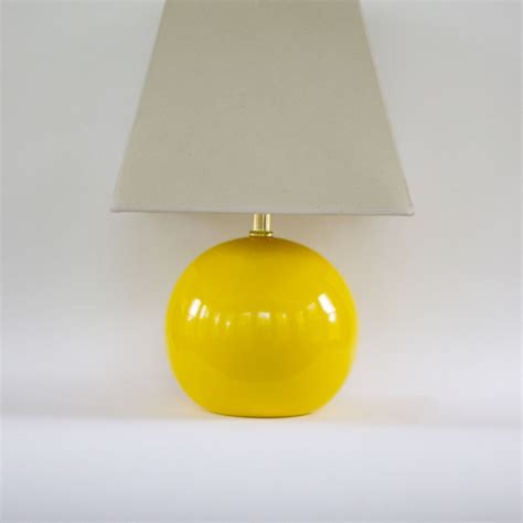 Vintage Modern Yellow Lamp Vintage Table Lamp Pantone Freesia Etsy