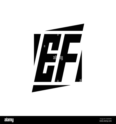 Monograma Con Logotipo Ef Con Plantilla De Diseño De Concepto De Estilo