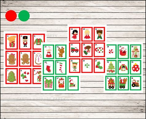 Printable 20 Christmas Bingo Cards Printable Christmas Bingo Etsy