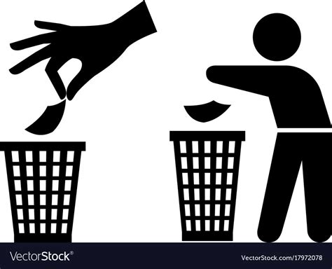 Tidy Man Or Do Not Litter Symbols Keep Clean And Vector Image