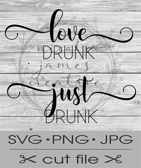 Love Drunkjust Drunk Bride And Bridesmaid Matching Digital Cut Etsy