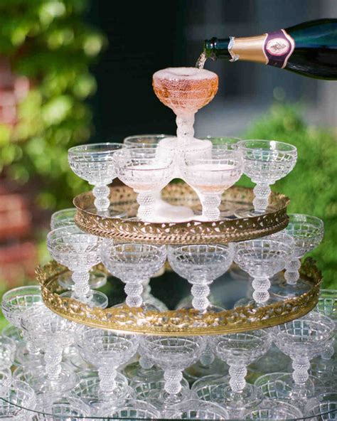 21 Champagne Towers To Copy For Your Own Wedding Reception Martha