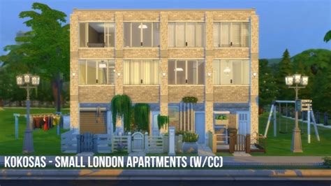 Small London Apartments With Cc By Kokosas At Mod The Sims Sims 4