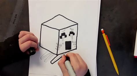 Minecraft Ghast Drawing Tutorial Youtube