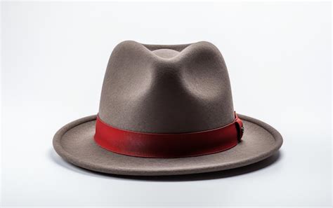 Premium Photo A Brown Hat With A Red Band