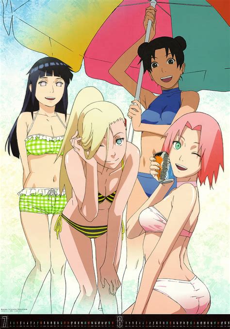 Gadis Anime Bikini Haruno Sakura Hyuuga Hinata Naruto Shippuuden