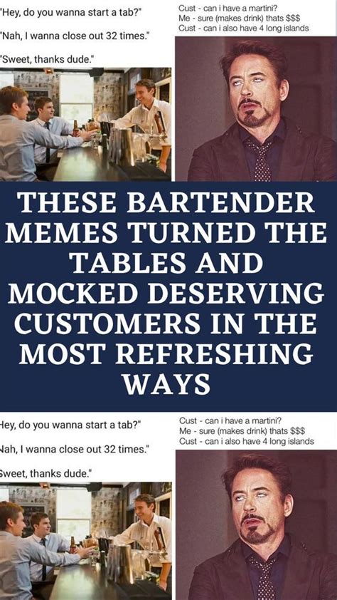 These Bartender Memes Turned The Tables And Mocked Deserving Customers