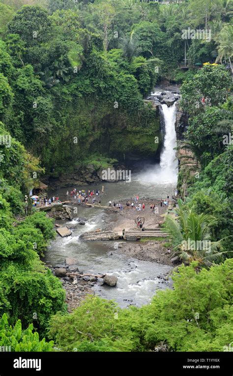 View Of Tegenungan Waterfall Near Ubud In Bali Indonesia Stock Photo