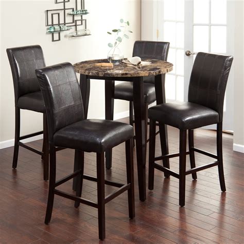 Bar stools typically have taller profiles with seat heights between 28 to 32 inches, suiting them to taller breakfast bars and counters, which are usually 40 to 42 inches off the ground. Pub Tables and Stools - HomesFeed