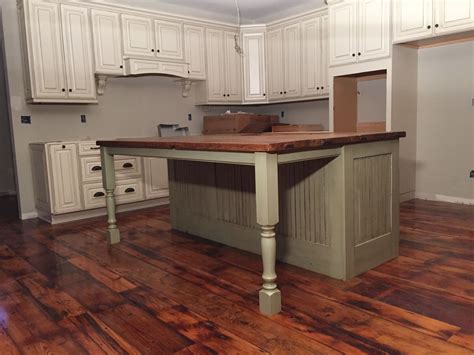 Reclaimed Kitchen Island With Porch Post Legs All Handmade All