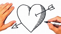 Como dibujar un Corazón | Dibujo BONITO de CORAZÓN - YouTube