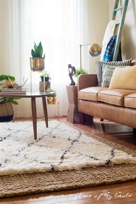 Tuscan Moroccan Shag Rug In The Living Room