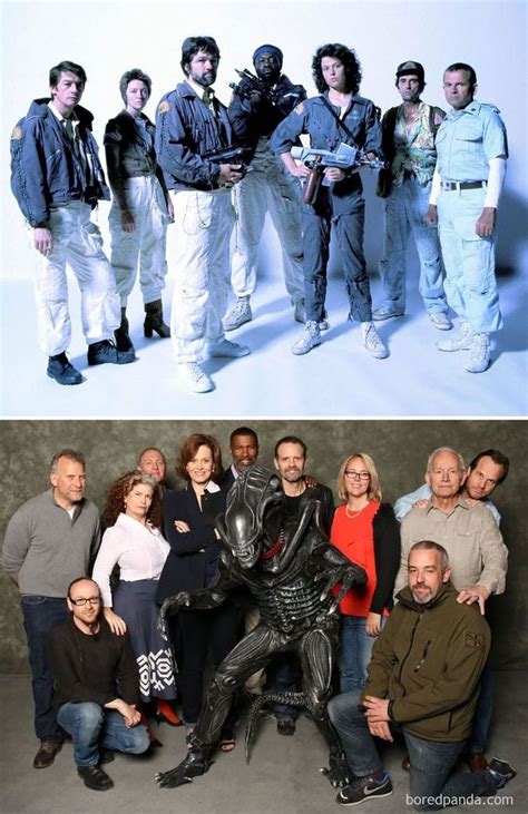 Cast Reunion For Aliens Cast Photo From Alien Aliens Movie Classic Sci Fi Movies Predator
