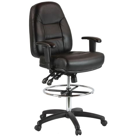 Big and tall (over 24 in.) the sadia drafting chair combines a modernthe sadia drafting chair combines a modern minimalist design with pleasant comfort and ergonomics. Premium Leather Drafting Chair with Arms